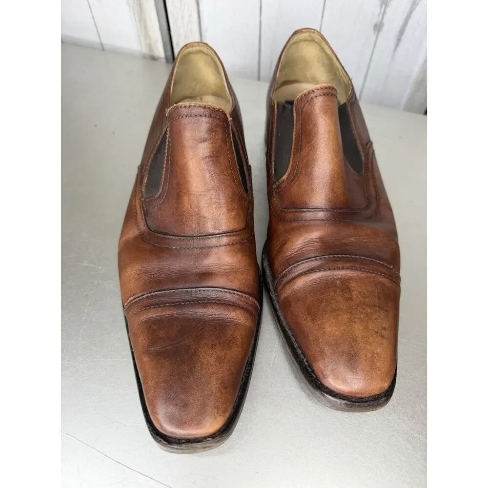To Boot New York Shoes Mens Size 10.5 Brown Leather Loafers Dress Italian